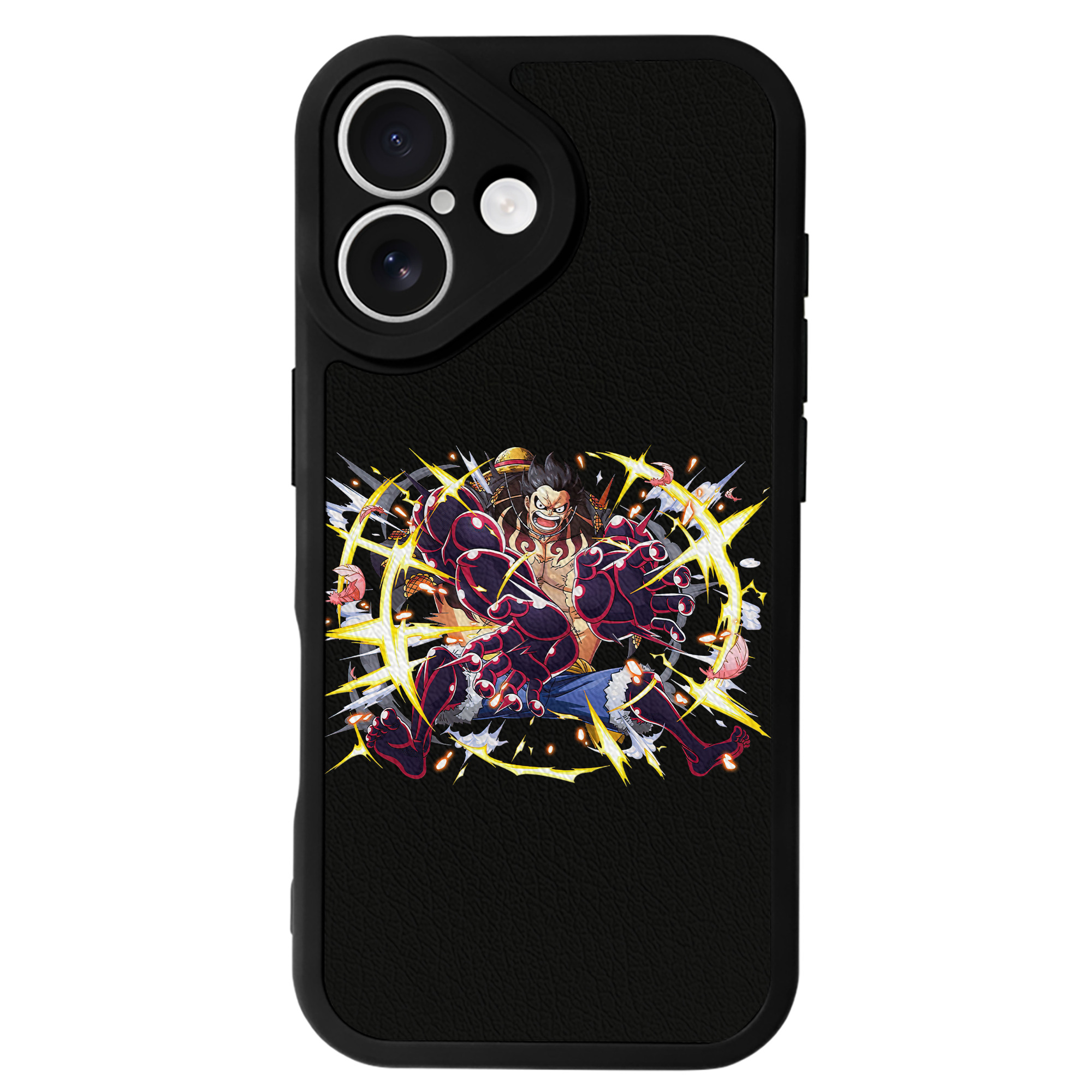 （画像用） ワンピース モンキー・D・ルフィ ONE PIECE Monkey D. Luffy 【iPhone 16シリーズ対応】シリコンスマホケース（レザー調） 材質：シリコン